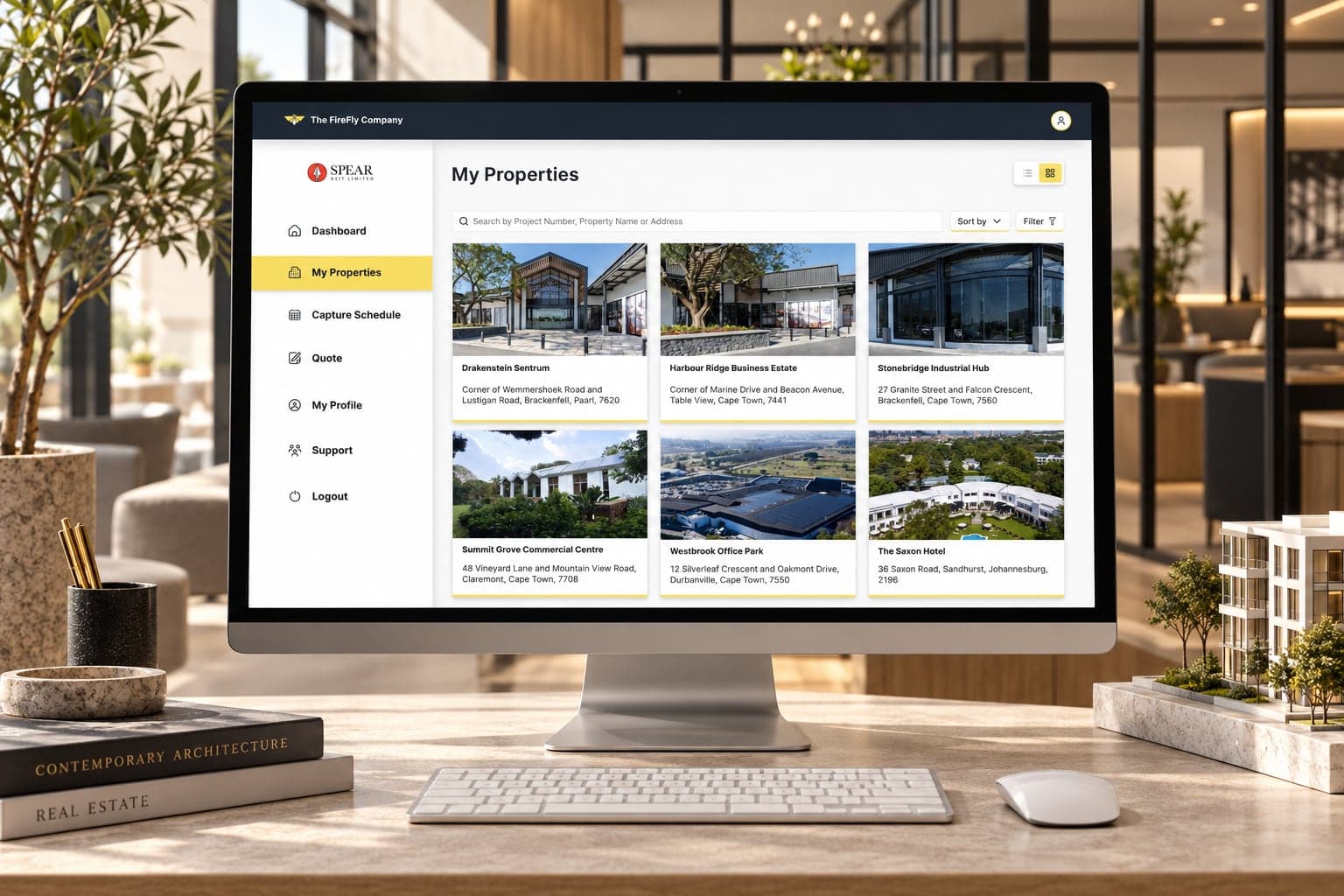 A client's properties in the Firefly platform on a desktop screen